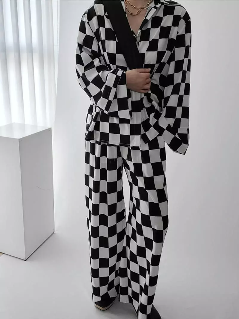 Jshop - Korean Women Fashion - #thatsdarling - Checker Pants - 4