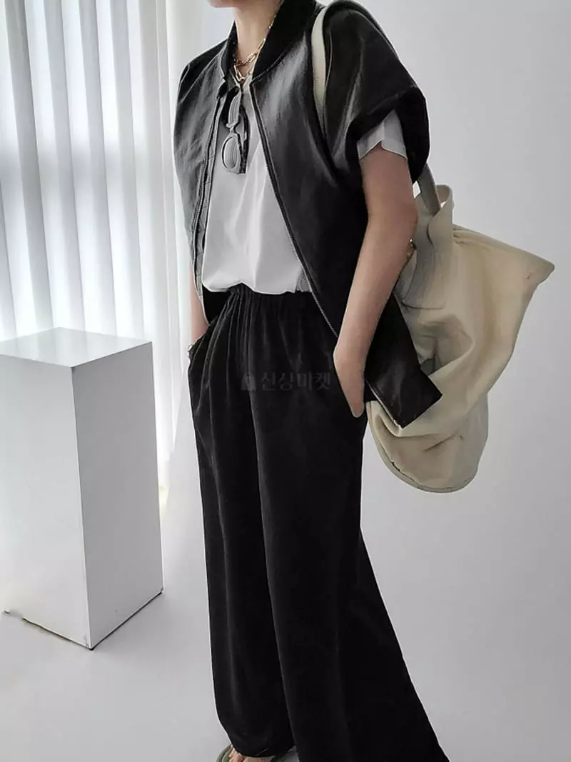 Jshop - Korean Women Fashion - #vintagekidsstyle - Rinkle Vest - 3