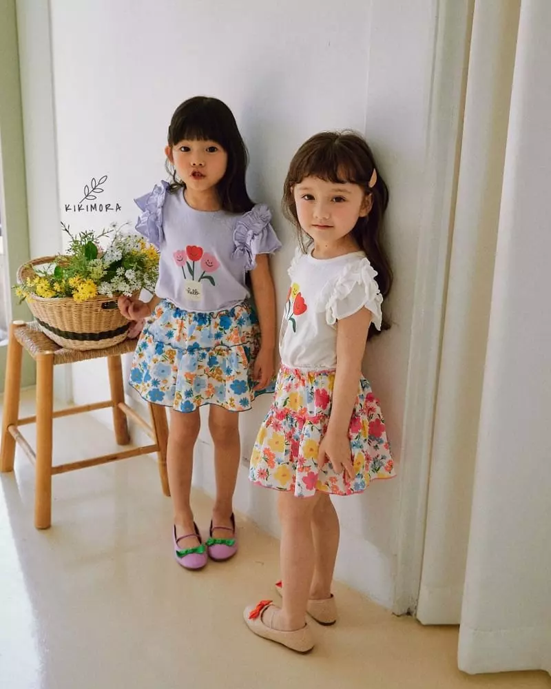 Kikimora - Korean Children Fashion - #Kfashion4kids - Flower Frill Tee - 2