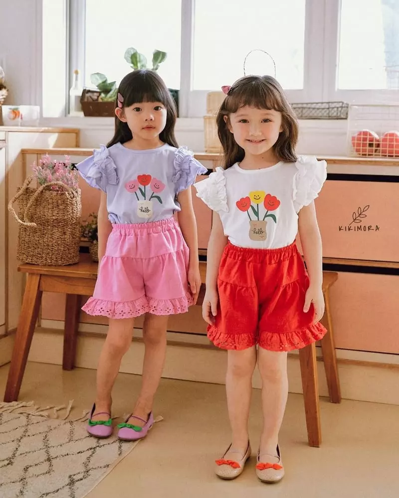 Kikimora - Korean Children Fashion - #childofig - Flower Frill Tee - 10