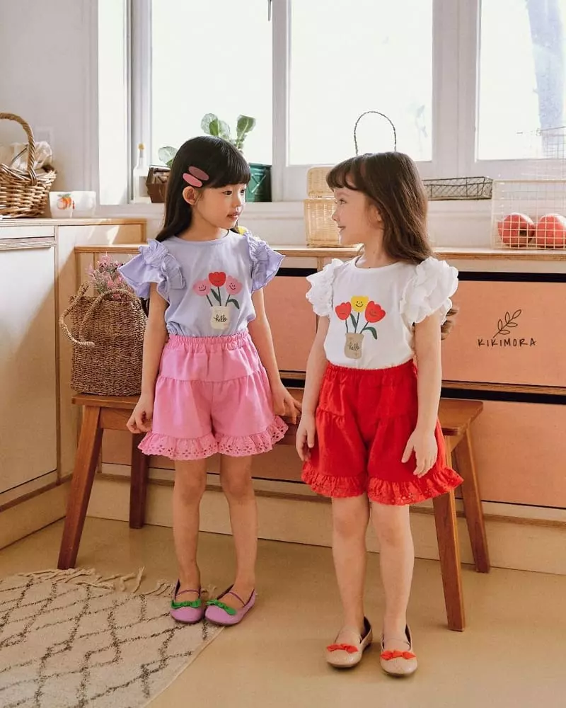 Kikimora - Korean Children Fashion - #childrensboutique - Flower Frill Tee - 11