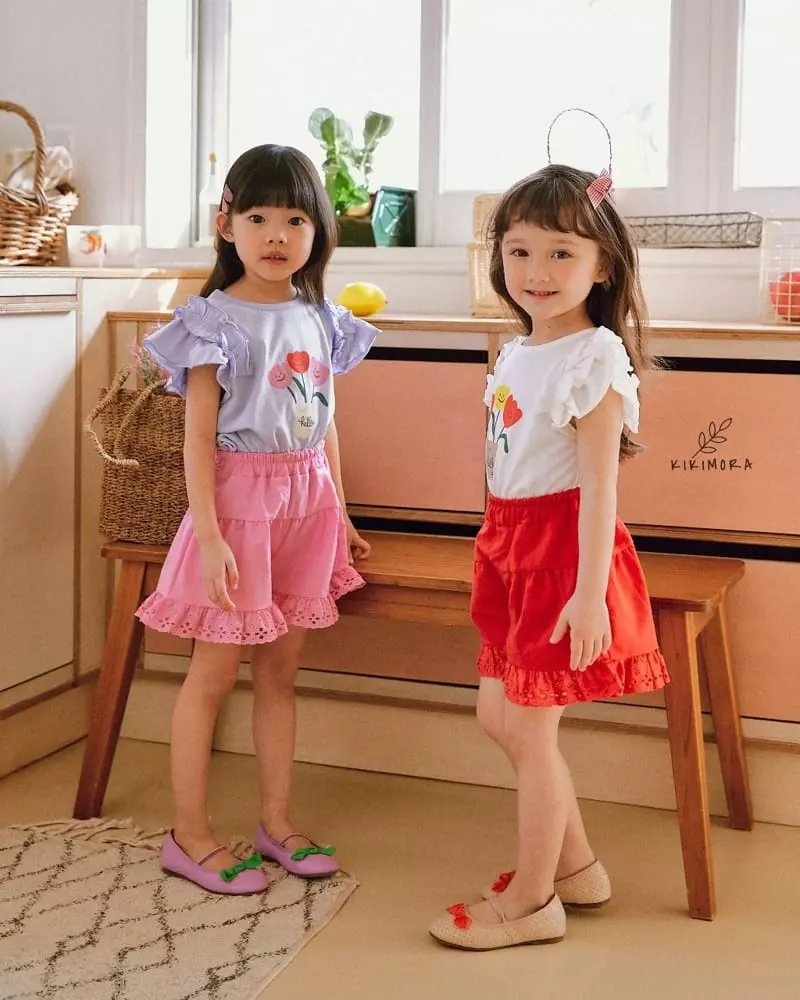 Kikimora - Korean Children Fashion - #designkidswear - Flower Frill Tee - 12