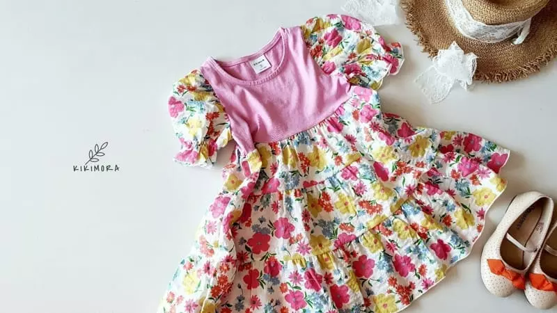 Kikimora - Korean Children Fashion - #magicofchildhood - Flower Cancan One-piece - 7