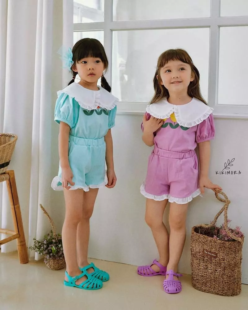 Kikimora - Korean Children Fashion - #minifashionista - Tulip Top Bottom Set - 2