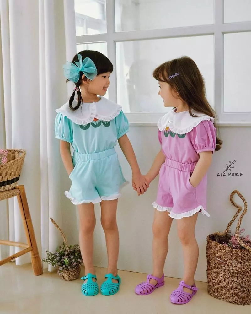 Kikimora - Korean Children Fashion - #prettylittlegirls - Tulip Top Bottom Set - 4
