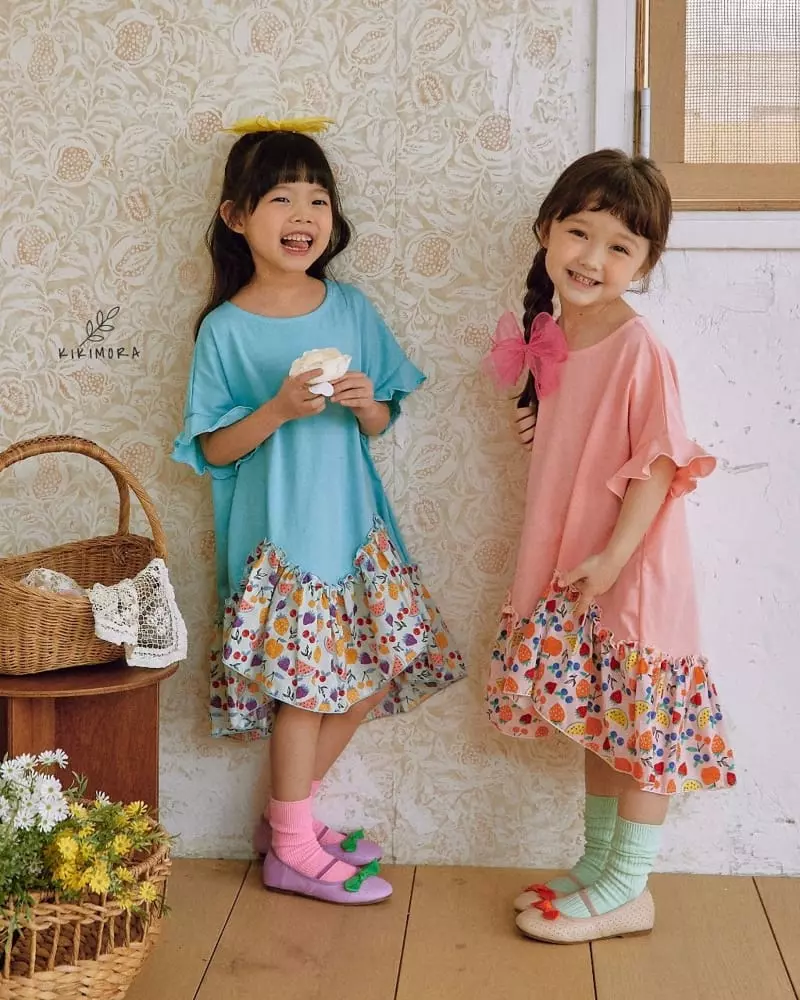 Kikimora - Korean Children Fashion - #todddlerfashion - Wave One-piece - 2