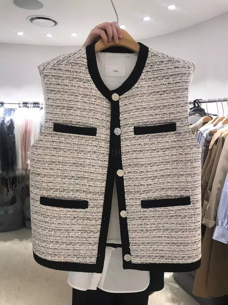 Lable - Korean Women Fashion - #momslook - Twid Vest - 2