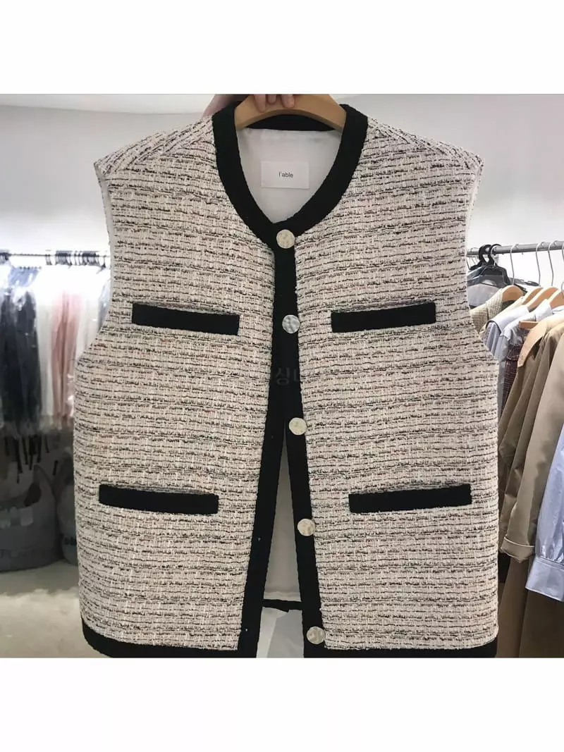 Lable - Korean Women Fashion - #momslook - Twid Vest - 8
