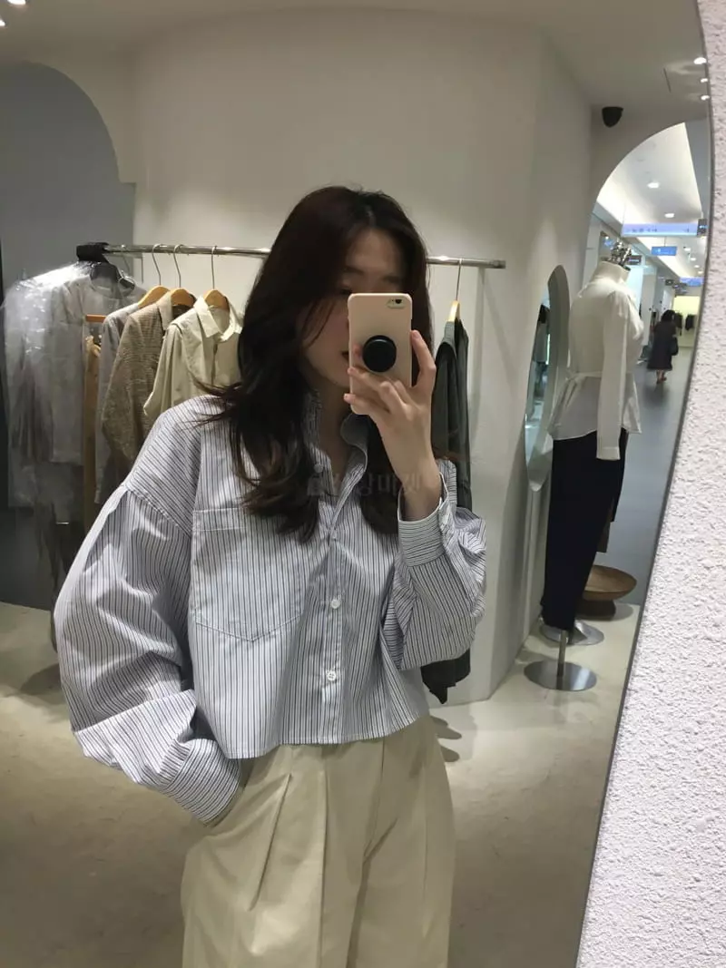 Lable - Korean Women Fashion - #momslook - Crop Shirt - 4