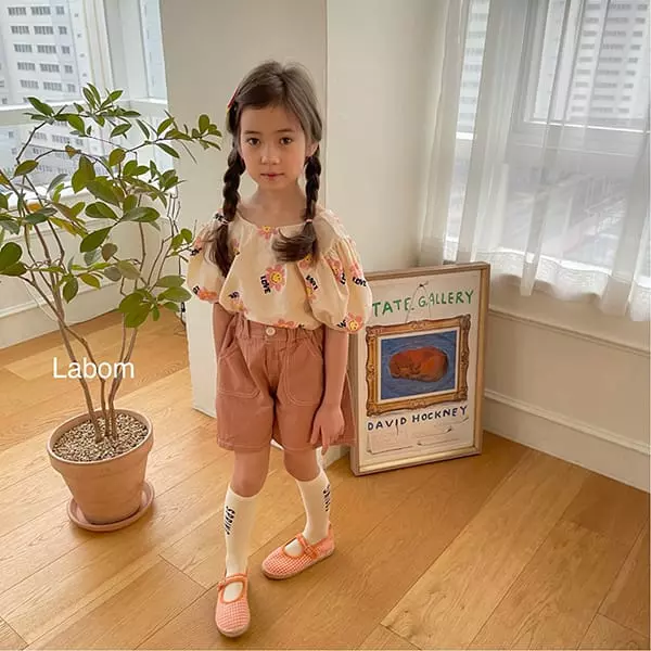 Labom - Korean Children Fashion - #kidsshorts - Love Puff Blouse - 6