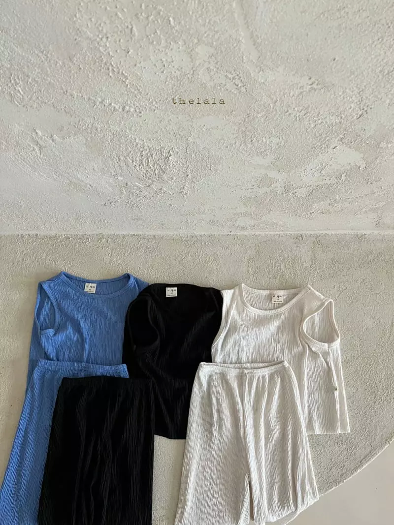 Lala - Korean Children Fashion - #fashionkids - Pleats Top Bottom Set - 10