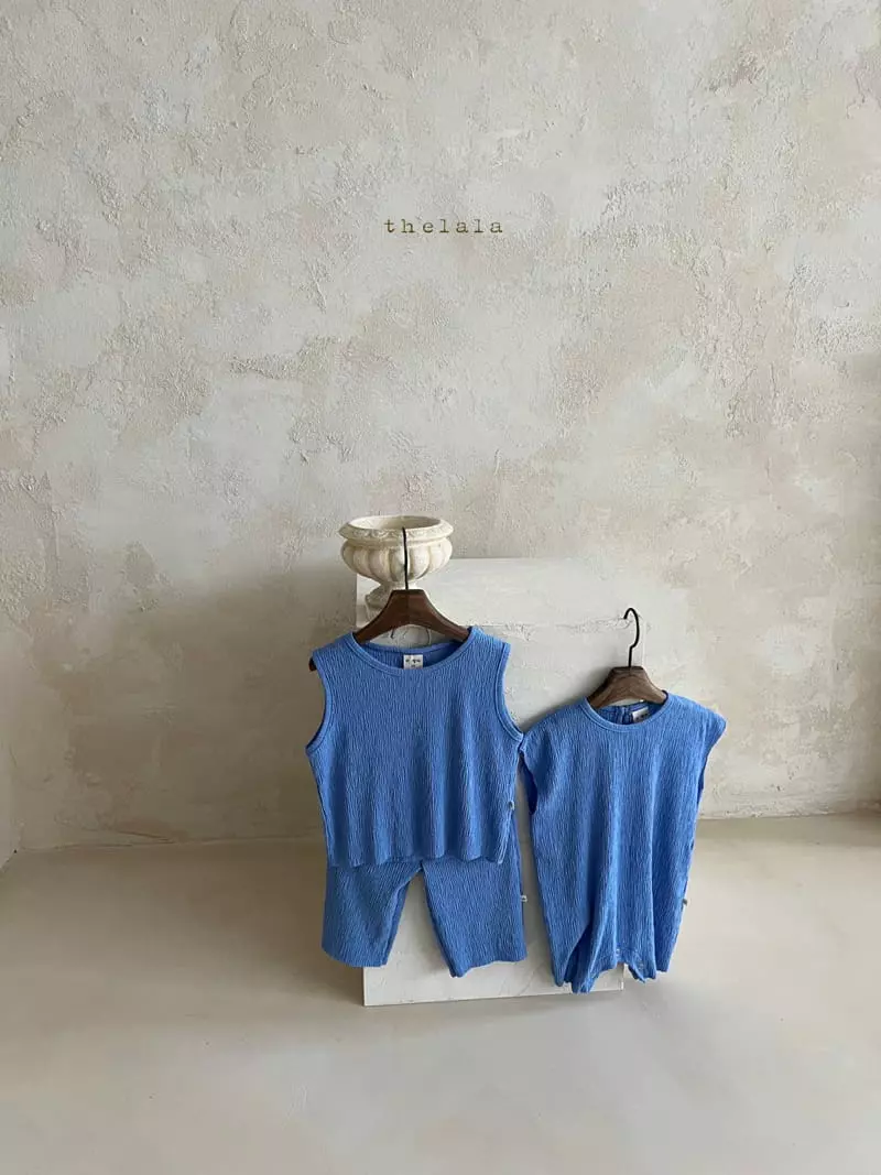 Lala - Korean Children Fashion - #todddlerfashion - Pleats Top Bottom Set - 3