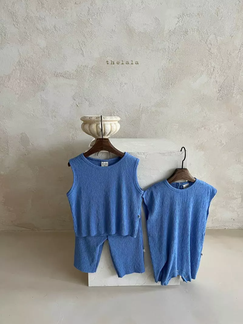 Lala - Korean Children Fashion - #todddlerfashion - Pleats Top Bottom Set - 4