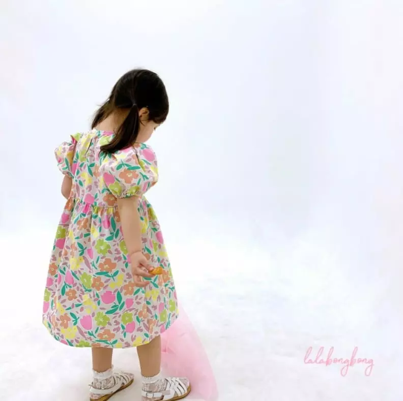 Lalabongbong - Korean Children Fashion - #Kfashion4kids - Flower One-piece - 9