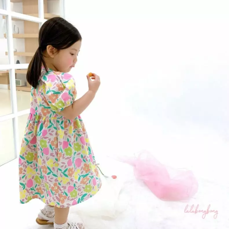 Lalabongbong - Korean Children Fashion - #designkidswear - Flower One-piece - 4