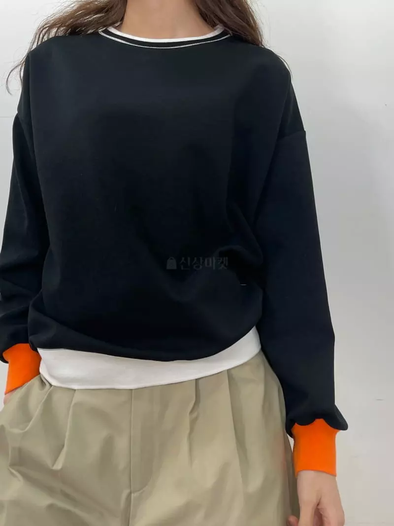 Lappartement - Korean Women Fashion - #vintageinspired - Orange Sweatshirt - 3