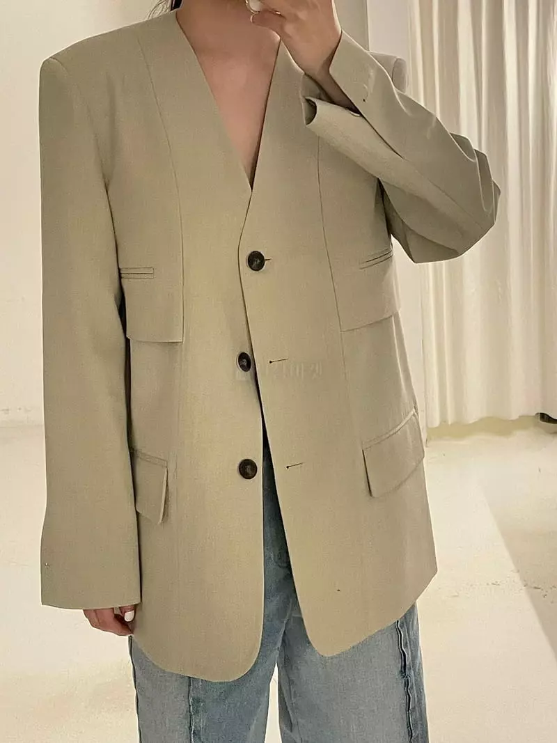 Le Ppl - Korean Women Fashion - #thelittlethings - Gray Jacket - 2