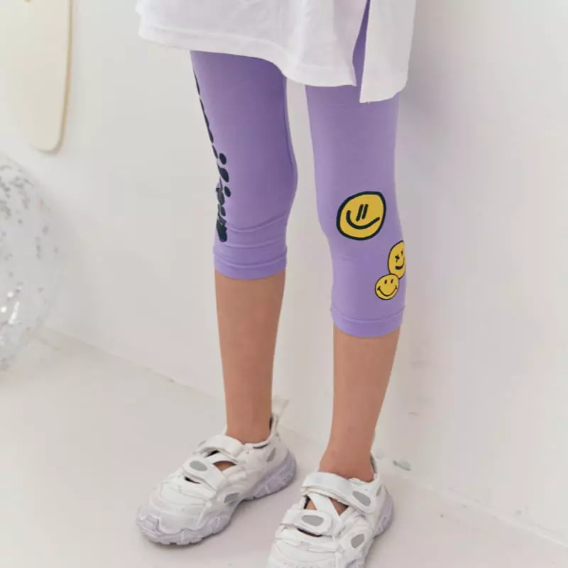 Lilas - Korean Children Fashion - #childrensboutique - Celeb Smile Leggings - 4