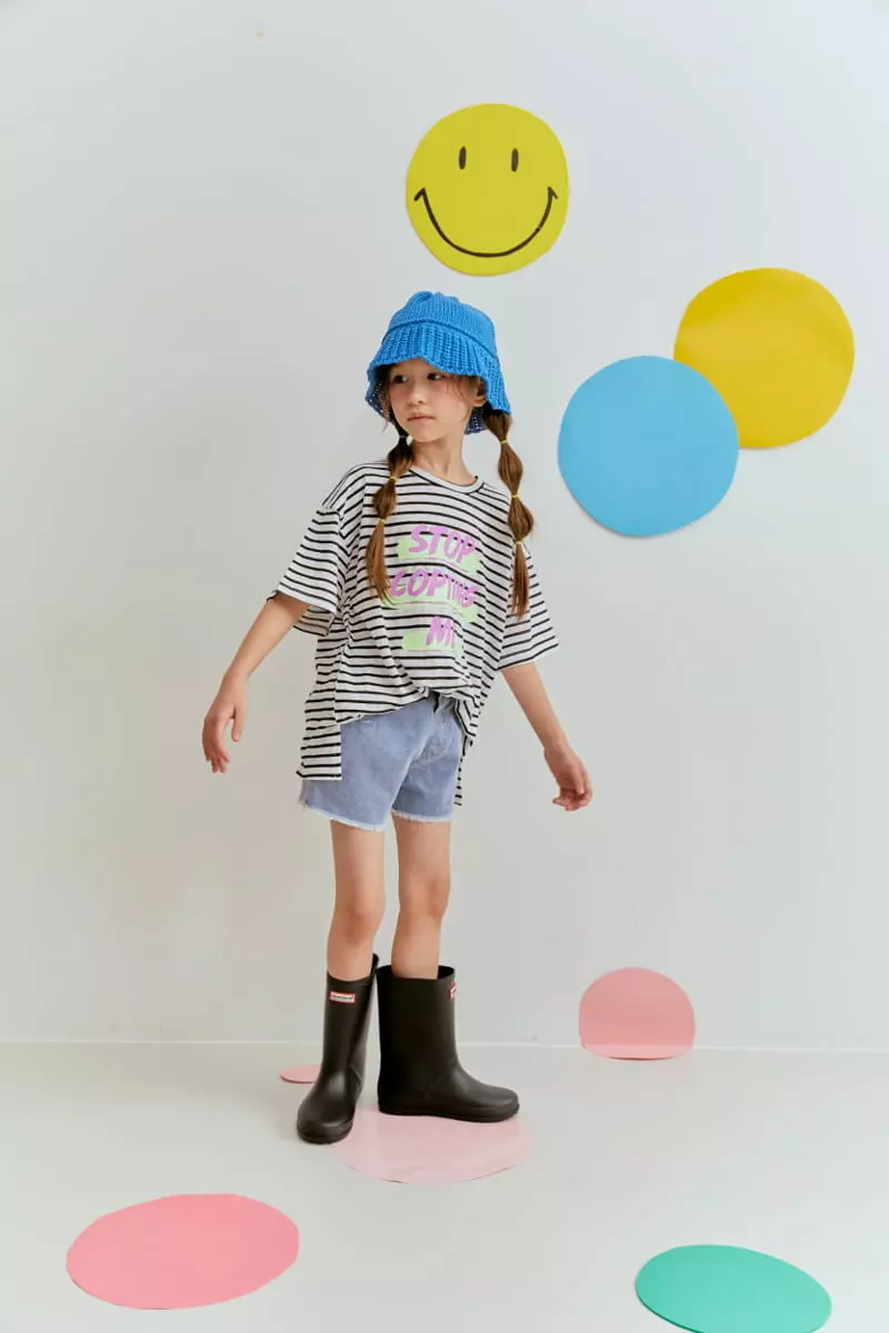 Lilas - Korean Children Fashion - #designkidswear - Thank You Denim Shorts - 9