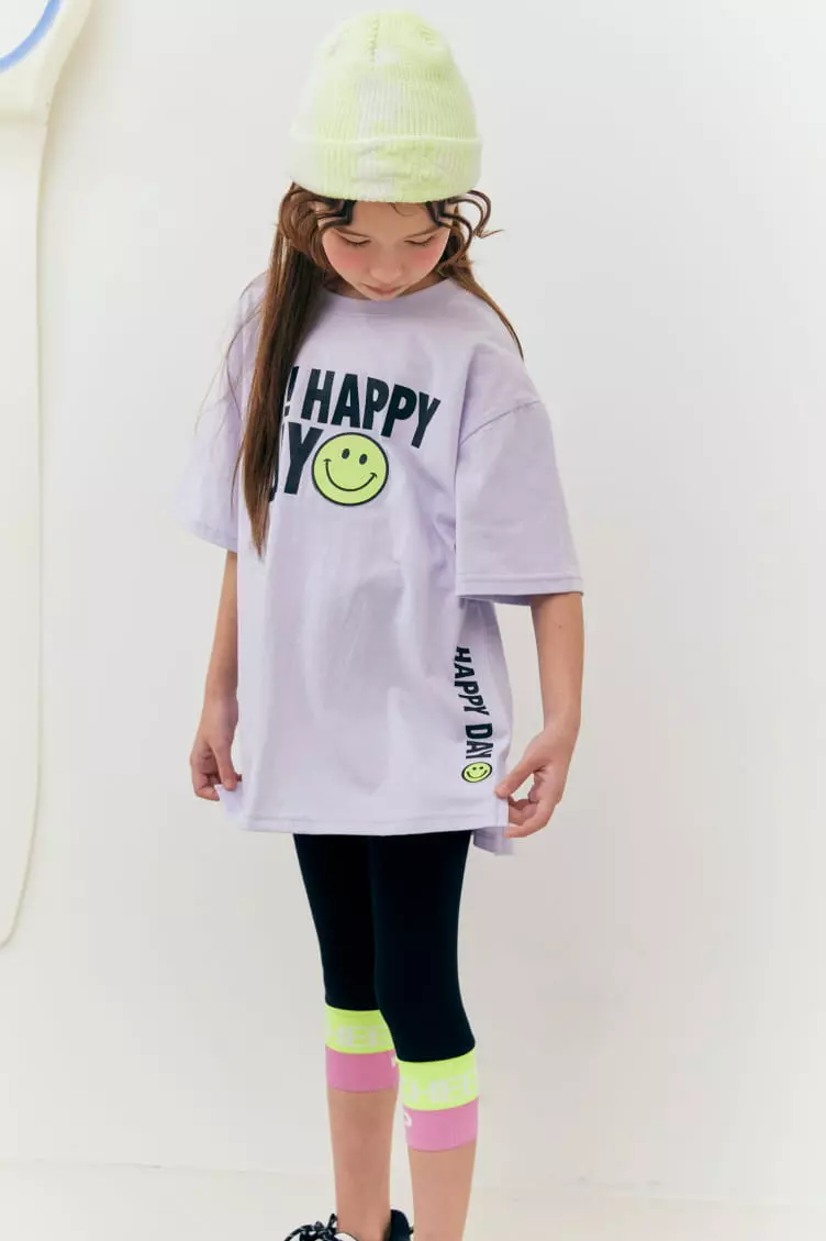 Lilas - Korean Children Fashion - #designkidswear - Happy Long Tee - 3