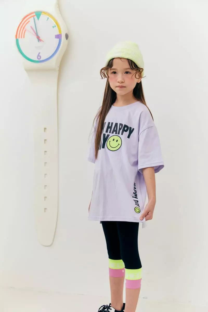 Lilas - Korean Children Fashion - #designkidswear - Happy Long Tee - 4