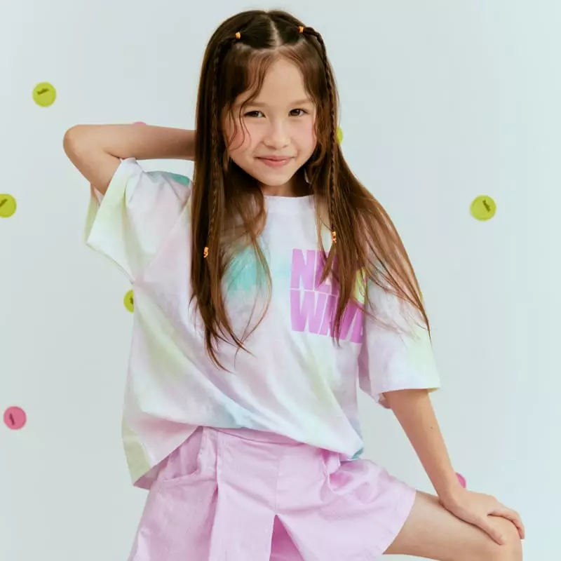 Lilas - Korean Children Fashion - #fashionkids - Wave Paint Tee - 12