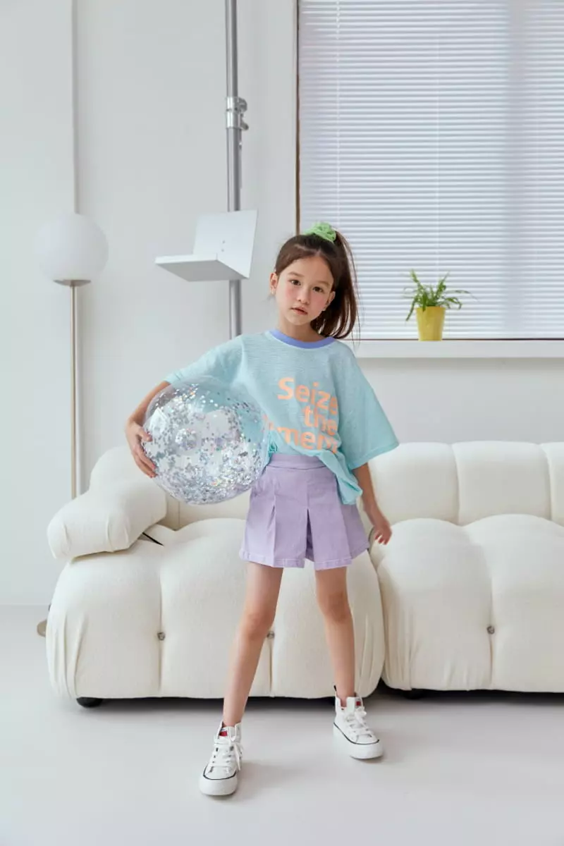 Lilas - Korean Children Fashion - #kidsshorts - Moment Stripes Tee - 2