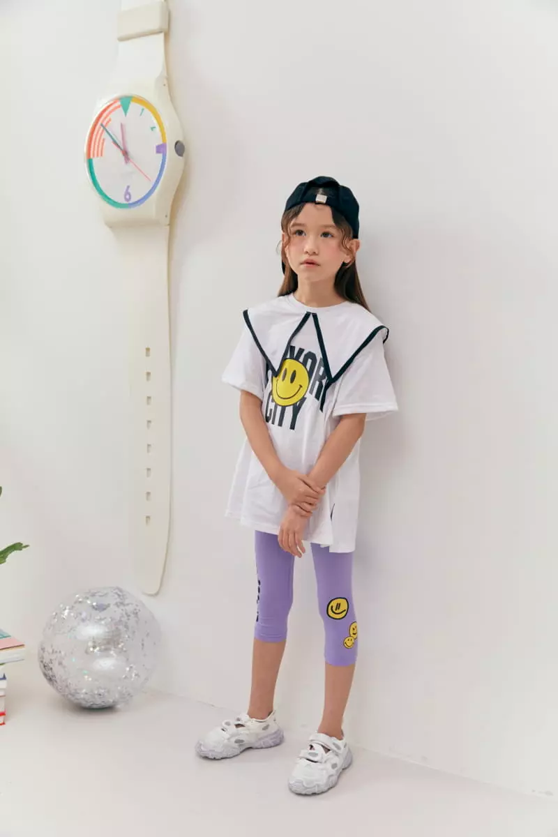 Lilas - Korean Children Fashion - #kidsshorts - New York Eri Long Tee - 9