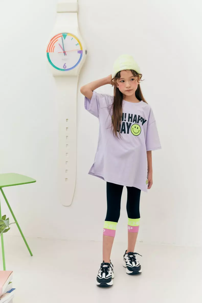 Lilas - Korean Children Fashion - #kidsshorts - Happy Long Tee - 6