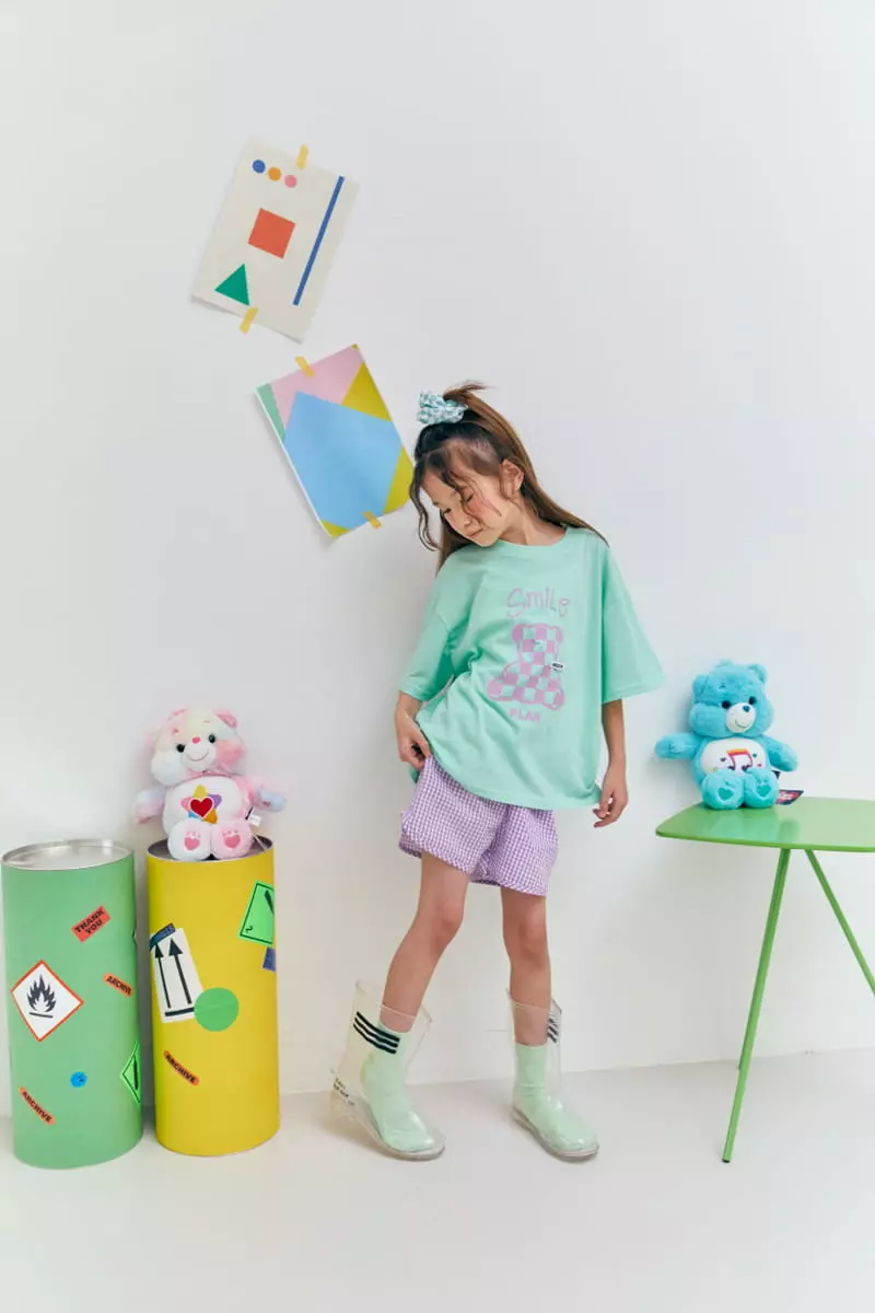 Lilas - Korean Children Fashion - #kidsshorts - Bans Bear Tee - 4