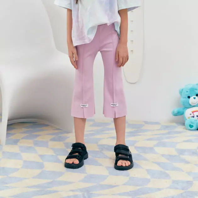 Lilas - Korean Children Fashion - #kidsstore - Capri Wide Pants - 8