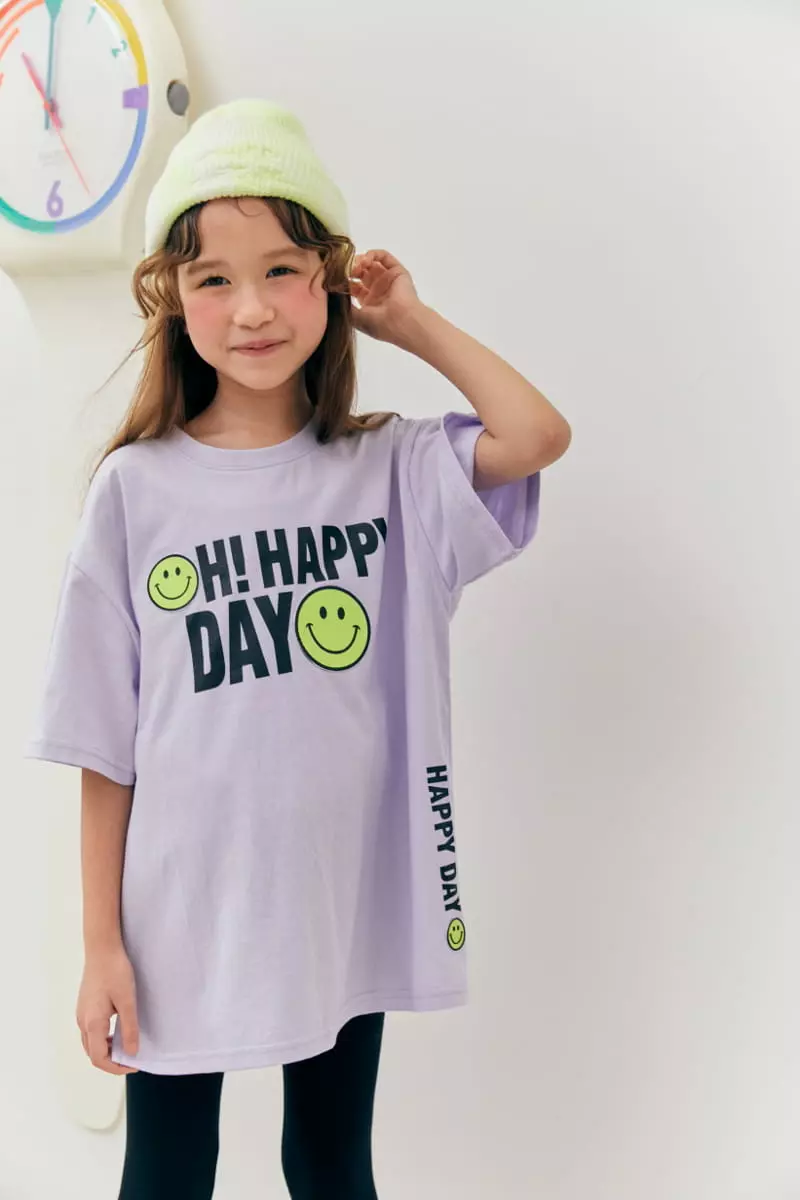 Lilas - Korean Children Fashion - #kidsstore - Happy Long Tee - 7