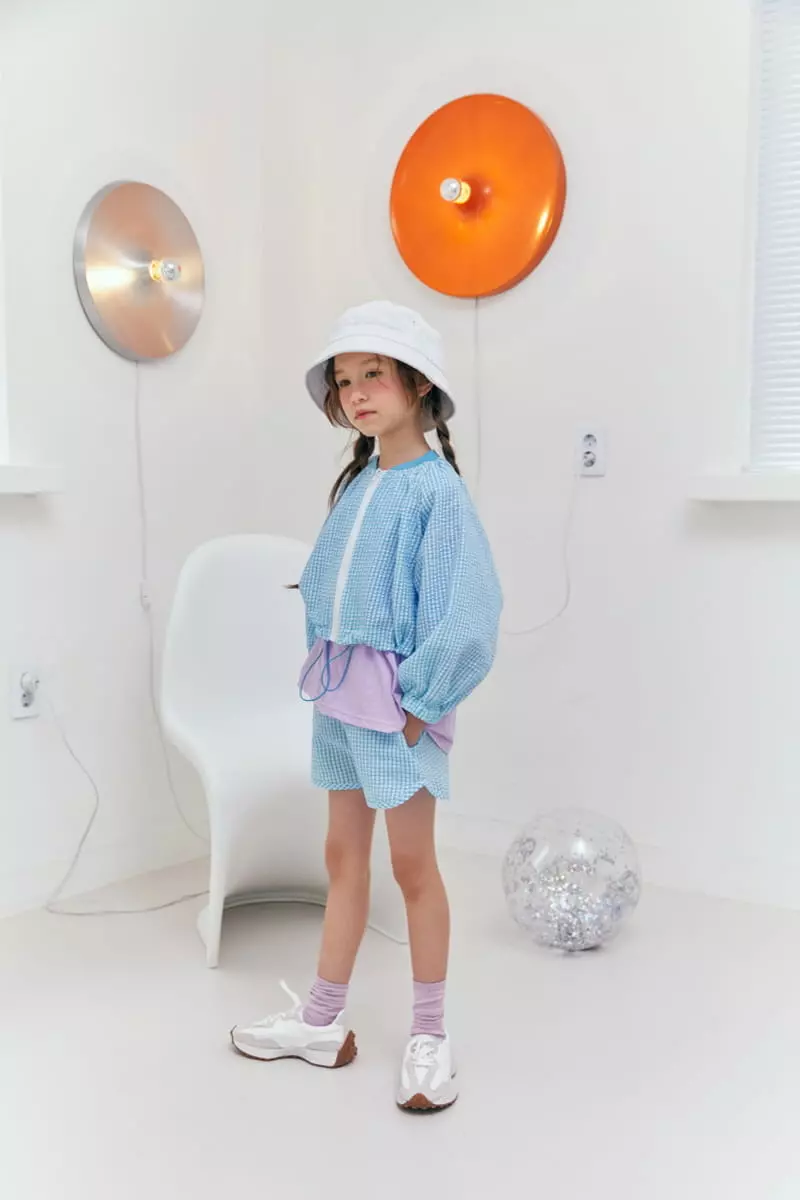 Lilas - Korean Children Fashion - #kidzfashiontrend - Pang Pang Check Top Bottom Set - 3