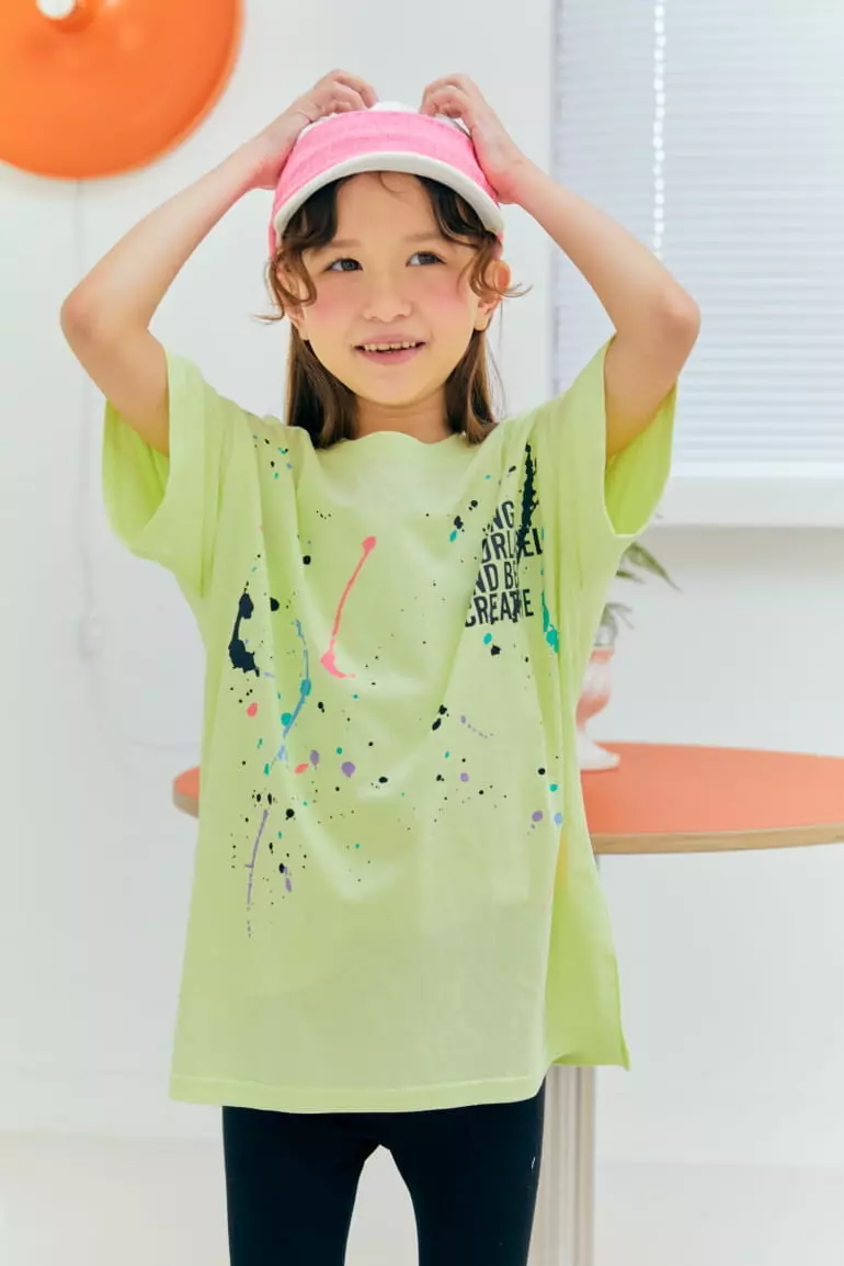 Lilas - Korean Children Fashion - #littlefashionista - Paint Long Tee - 6