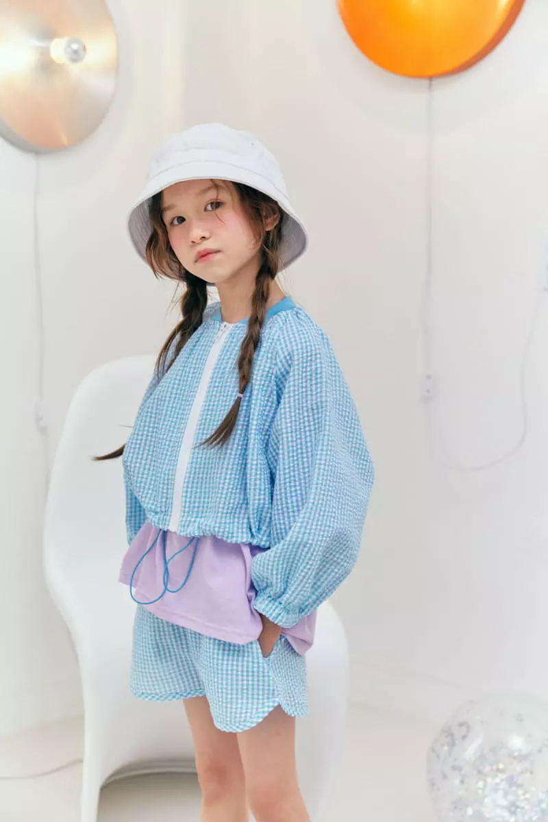 Lilas - Korean Children Fashion - #littlefashionista - Pang Pang Check Top Bottom Set - 5