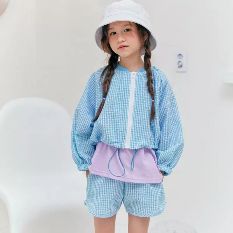 Lilas - Korean Children Fashion - #magicofchildhood - Pang Pang Check Top Bottom Set - 6