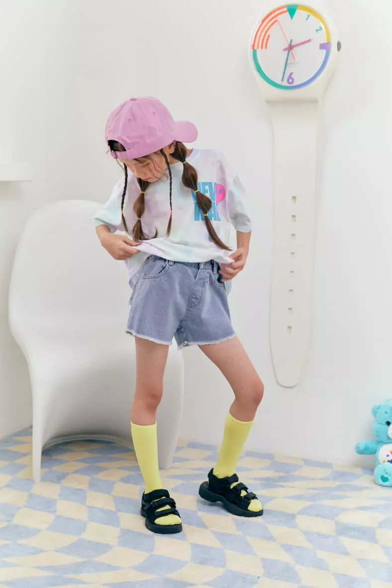 Lilas - Korean Children Fashion - #magicofchildhood - Thank You Denim Shorts - 4
