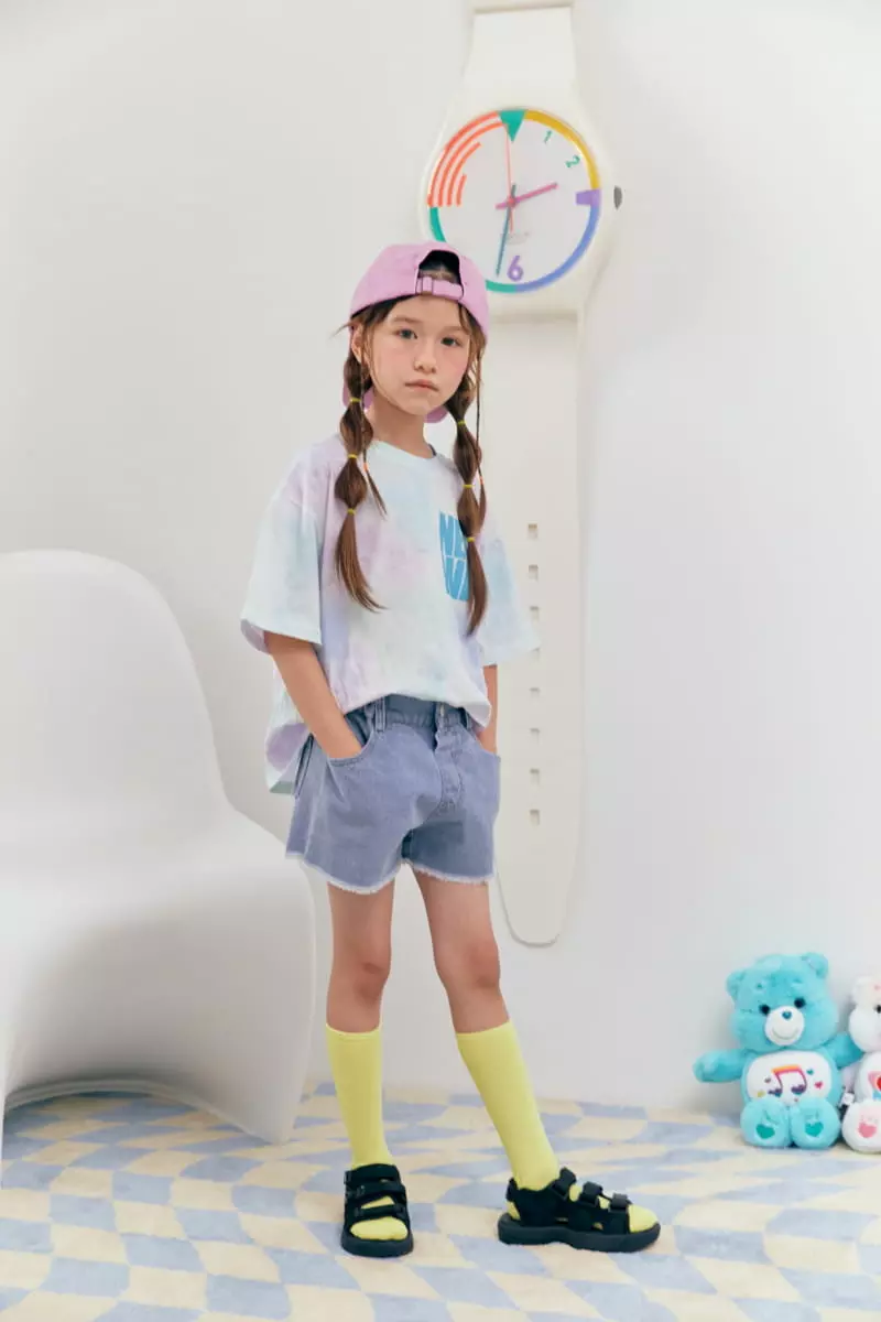 Lilas - Korean Children Fashion - #prettylittlegirls - Thank You Denim Shorts - 5