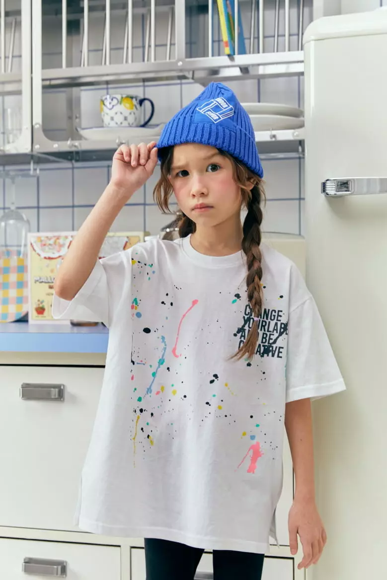 Lilas - Korean Children Fashion - #stylishchildhood - Paint Long Tee - 12