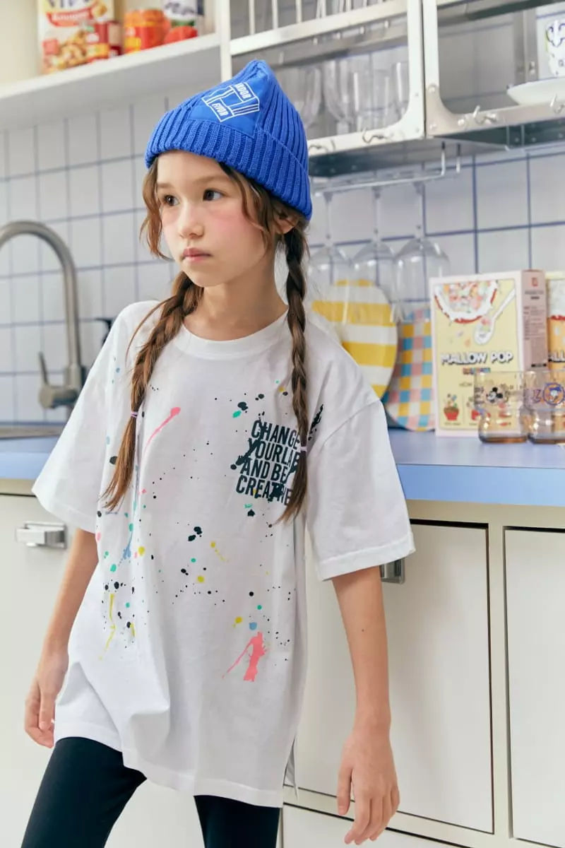 Lilas - Korean Children Fashion - #todddlerfashion - Paint Long Tee - 10