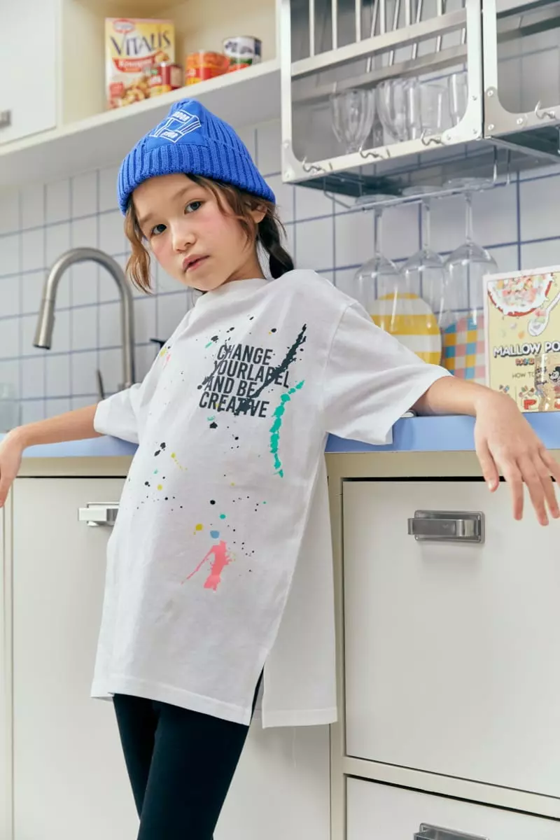 Lilas - Korean Children Fashion - #toddlerclothing - Paint Long Tee - 11