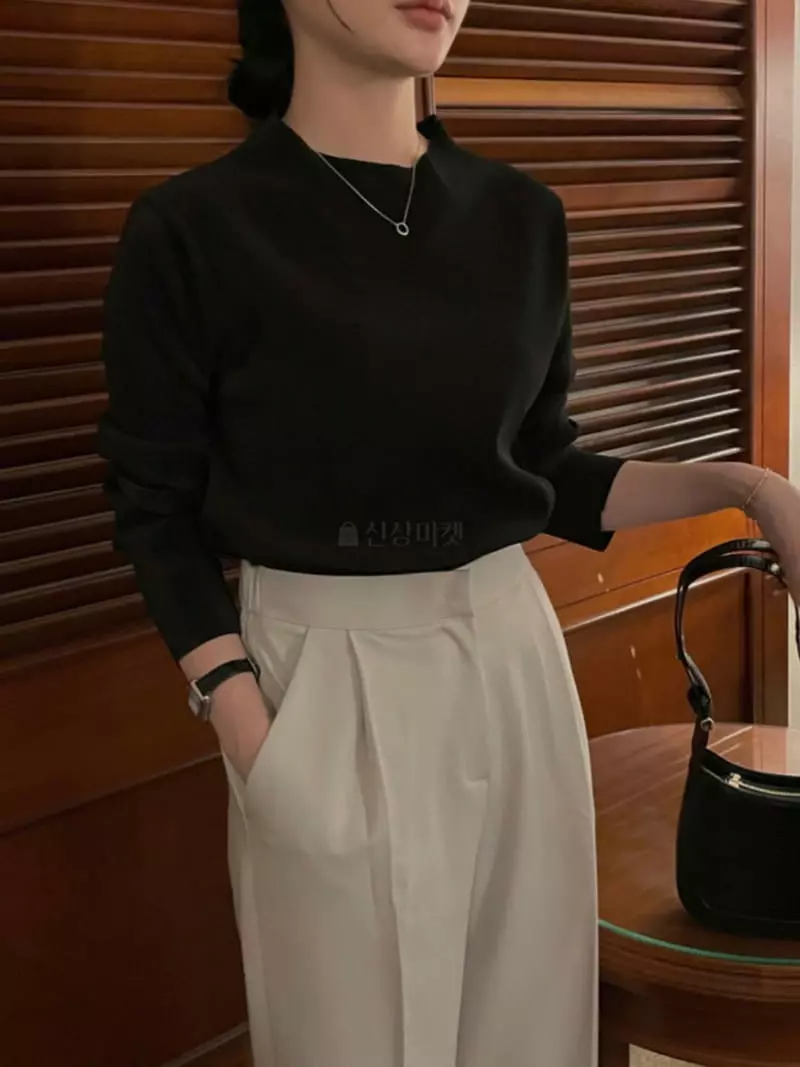 Logon - Korean Women Fashion - #momslook - Pleats Boat Tee - 3