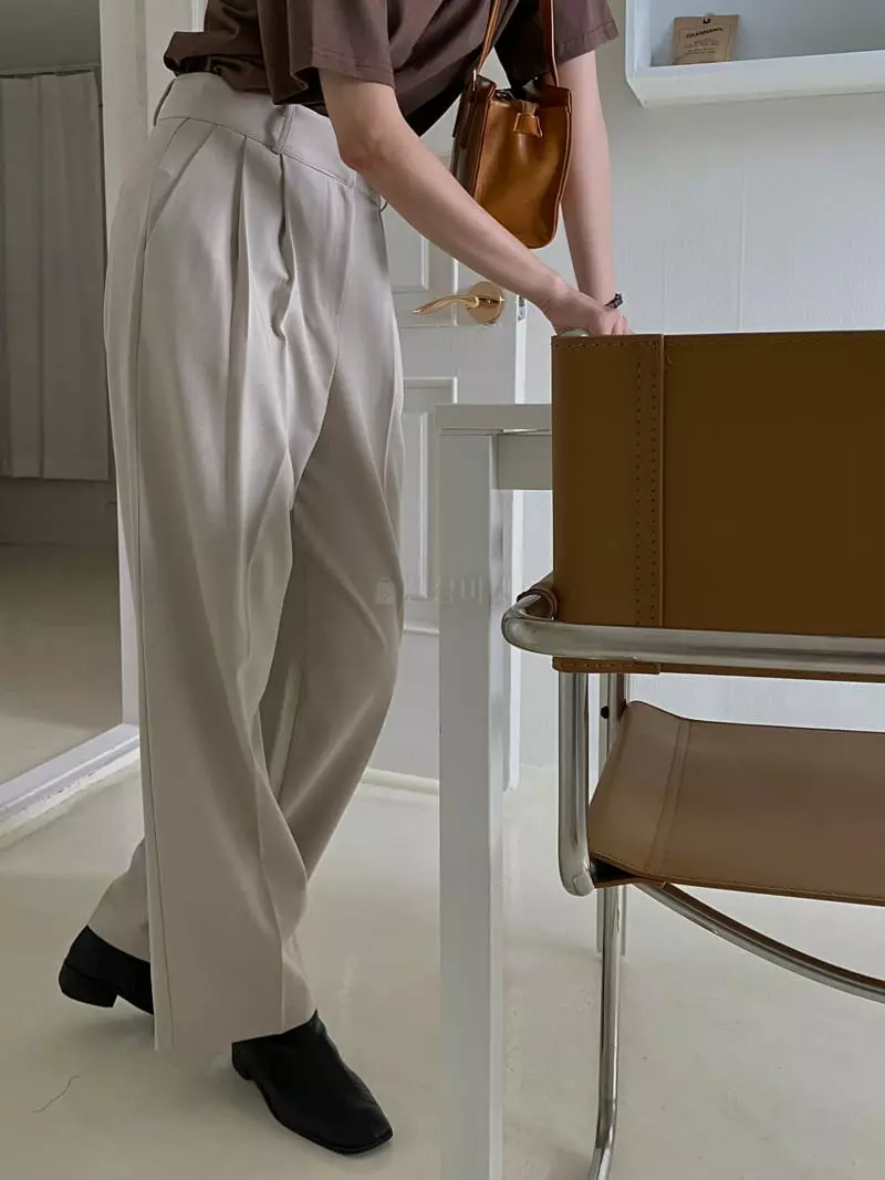 Logon - Korean Women Fashion - #womensfashion - Two Tuck Pants - 4