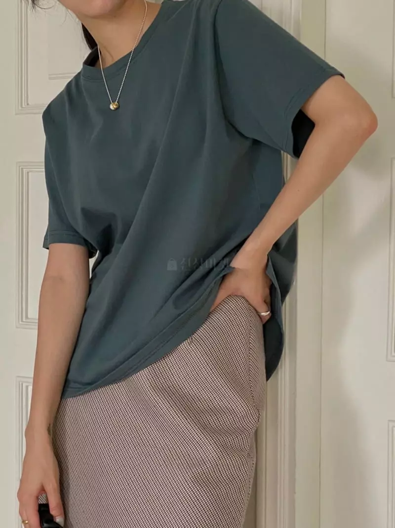Logon - Korean Women Fashion - #womensfashion - Color Short Sleeves Tee - 4