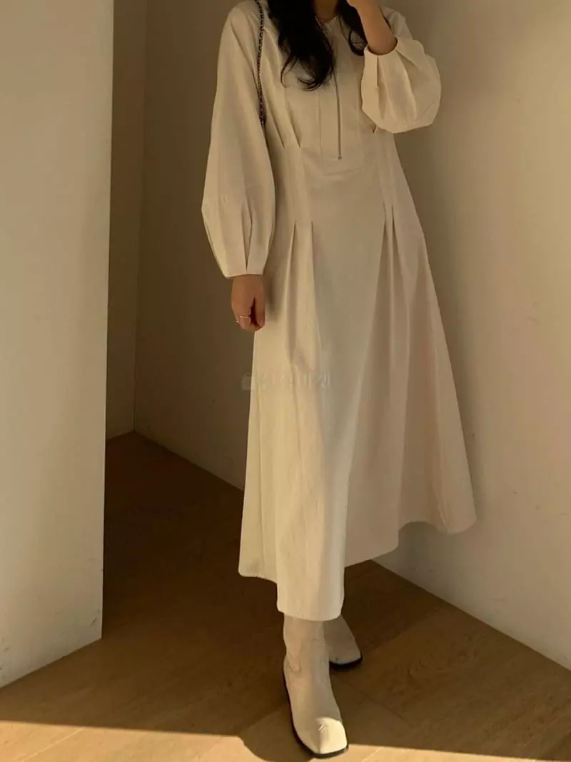 Logon - Korean Women Fashion - #womensfashion - Zip-up Volume One-piece - 4