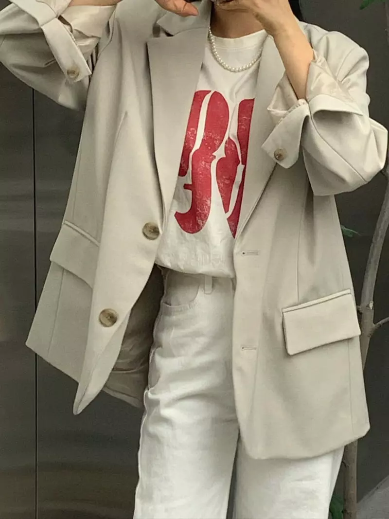 Logon - Korean Women Fashion - #momslook - Big Lover Tee - 5
