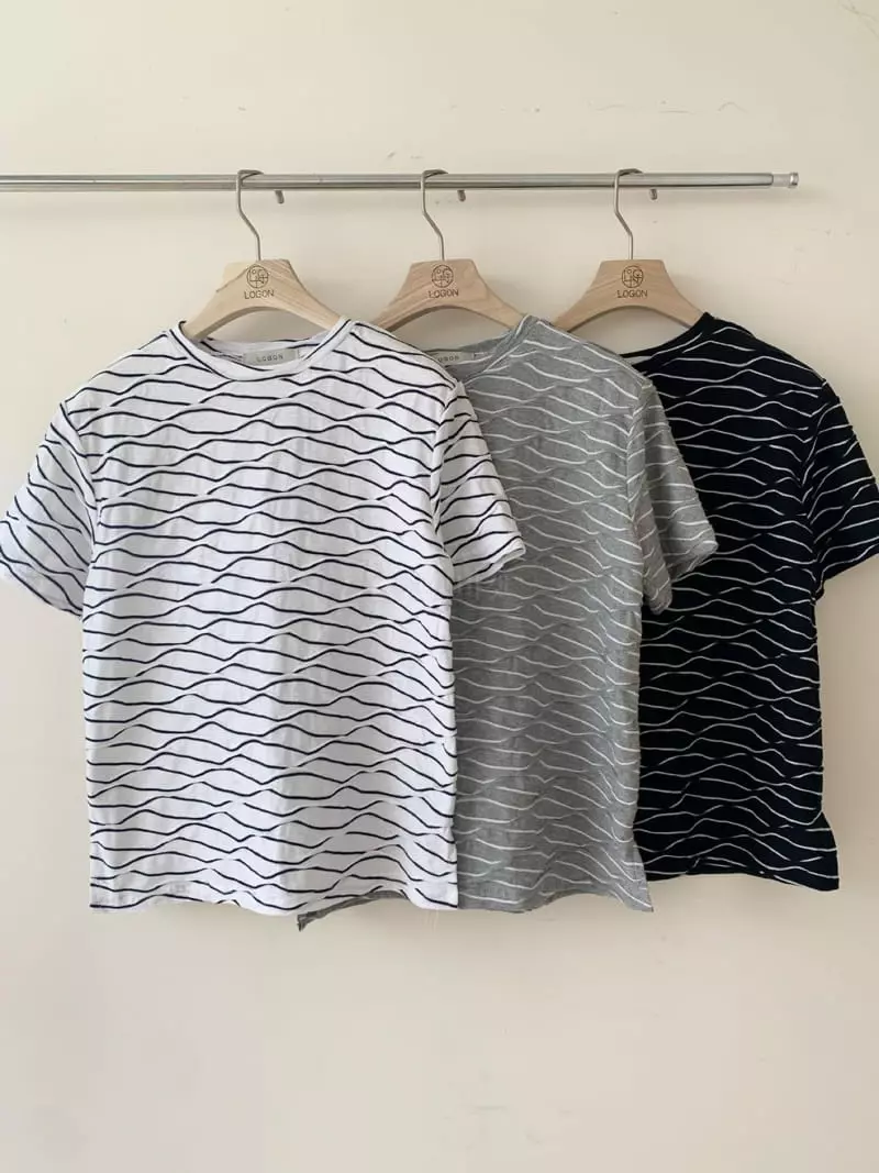 Logon - Korean Women Fashion - #momslook - Wave Tee