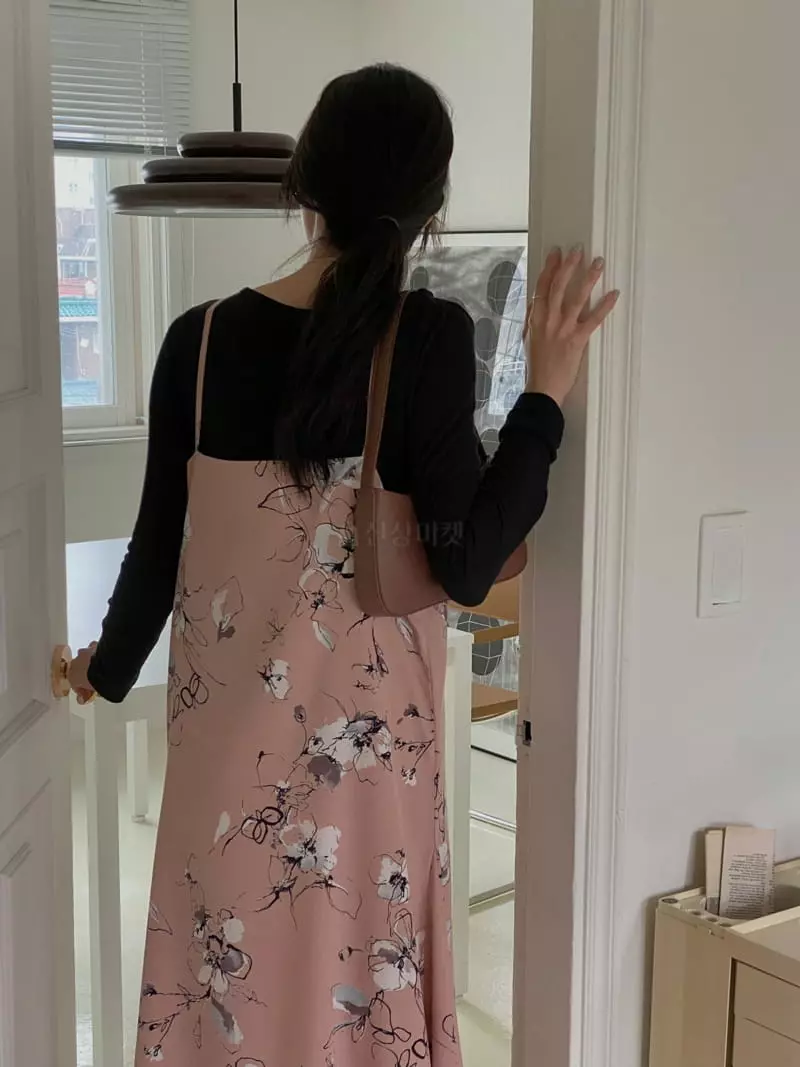 Logon - Korean Women Fashion - #womensfashion - Flower Sleeveless One-piece - 3