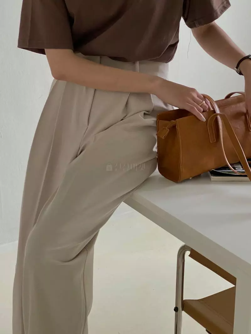 Logon - Korean Women Fashion - #womensfashion - Two Tuck Pants - 7
