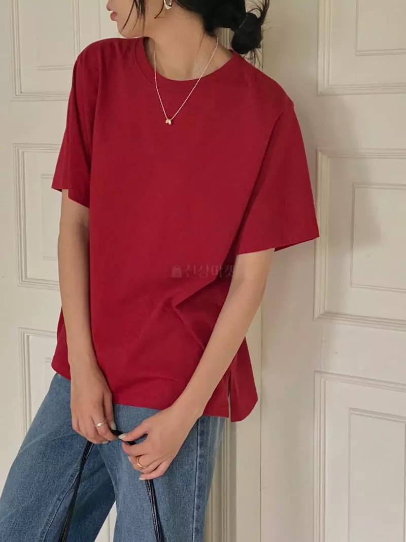 Logon - Korean Women Fashion - #womensfashion - Color Short Sleeves Tee - 3